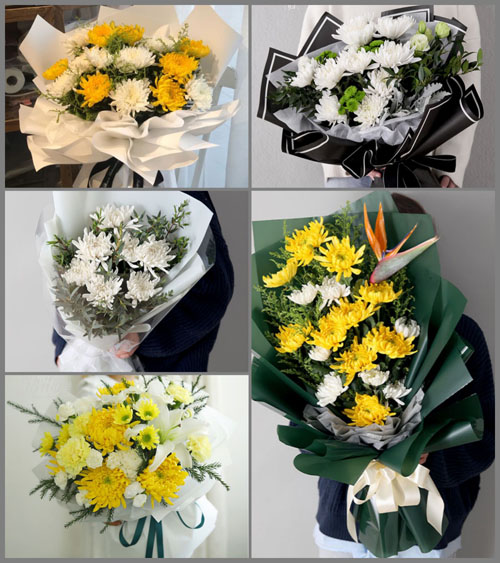 山东莱芜莱城区高庄街道上台子村白事花束代送